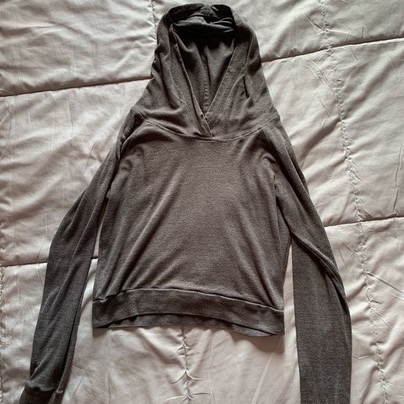 Garage Grey/Charcoal Cropped Hoodie - Picture 1 of 1